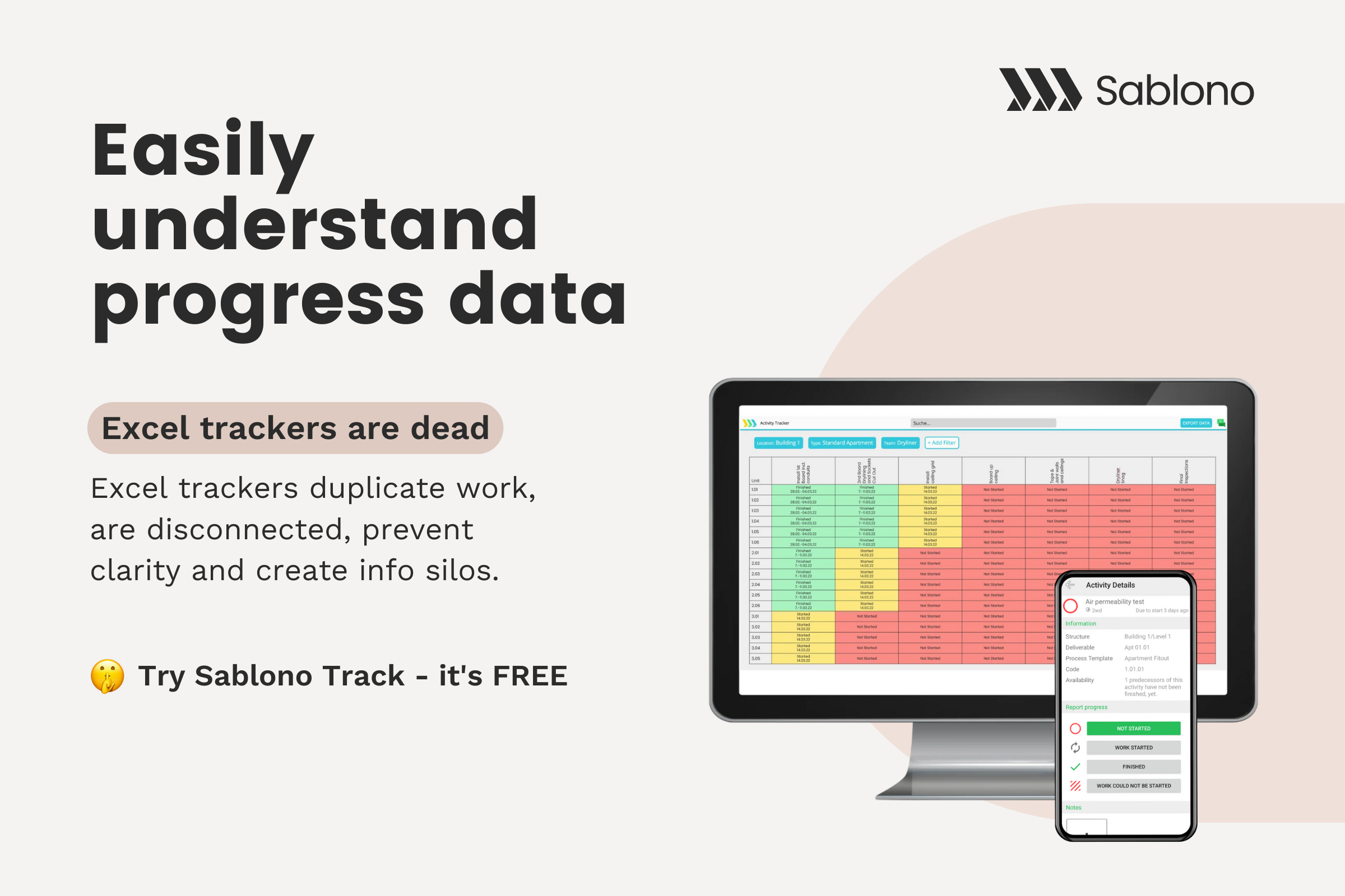 Easily understand progress data  